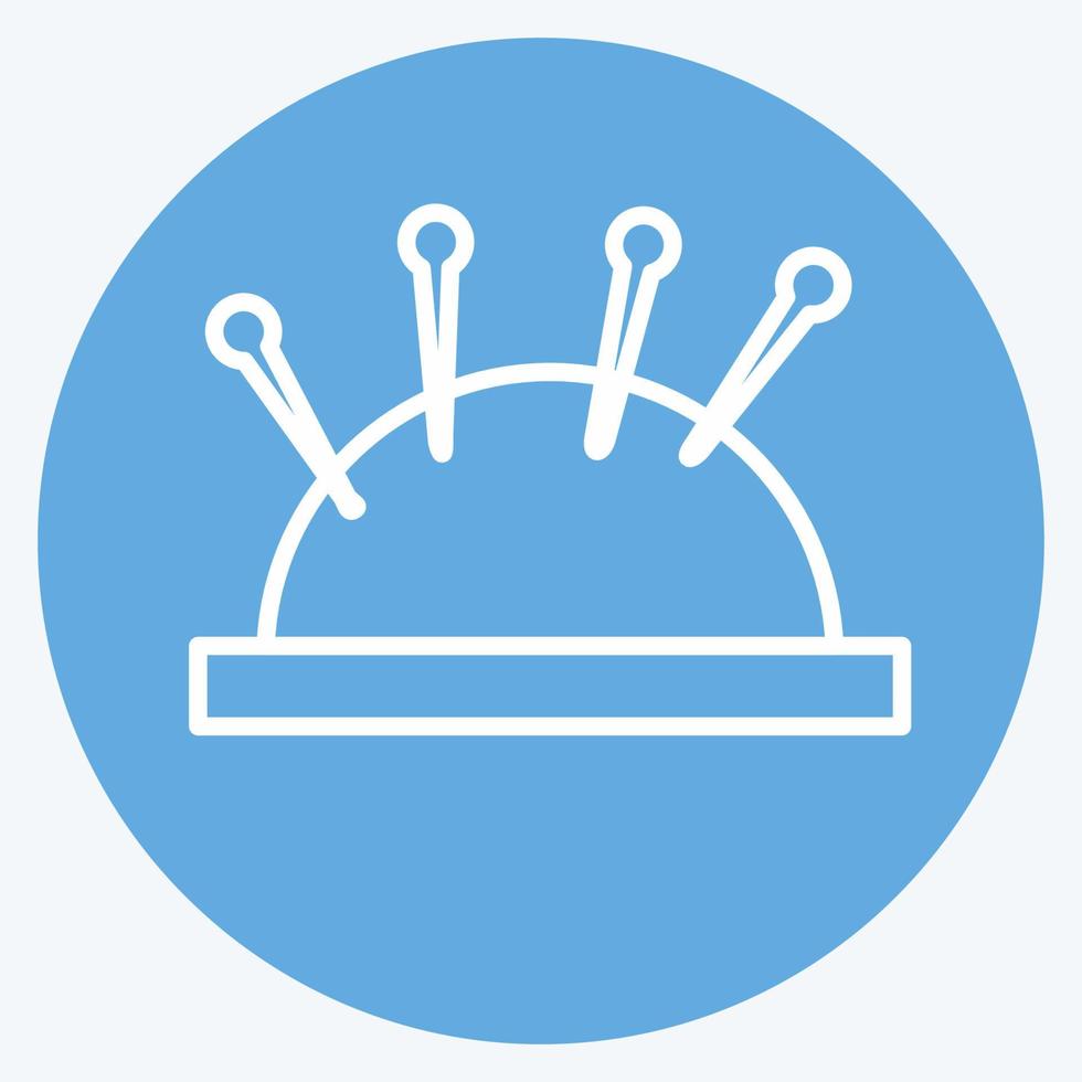 Multiple Needles Icon in trendy blue eyes style isolated on soft blue background vector