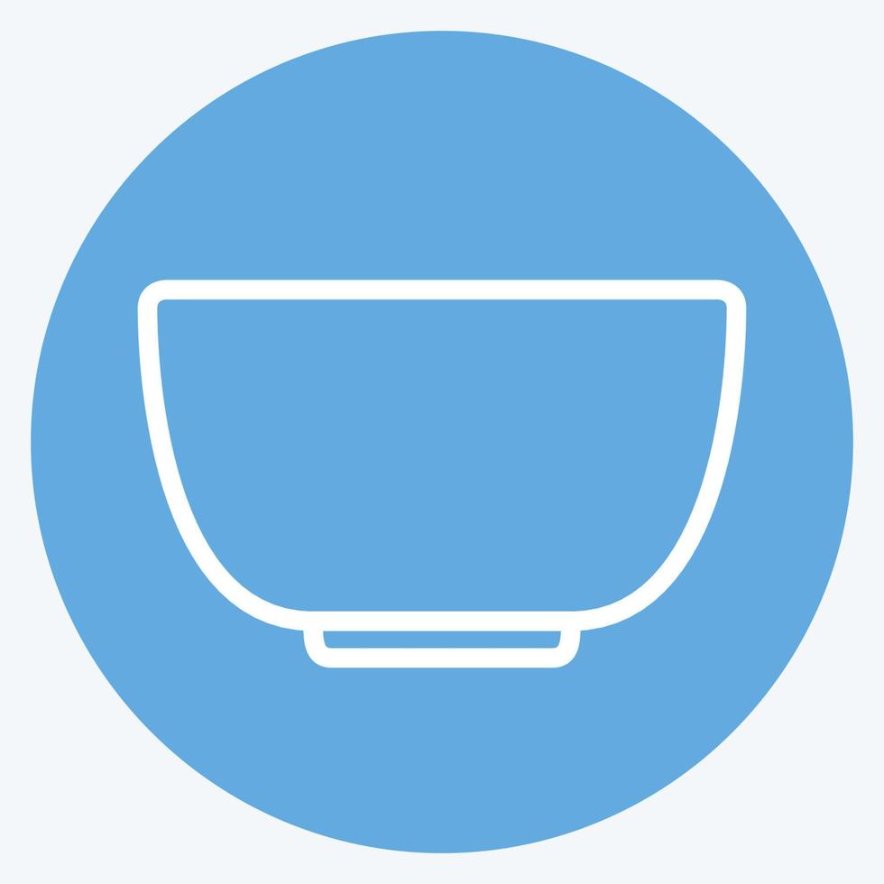 Icon Bowl - Blue Eyes Style - Simple illustration,Editable stroke vector