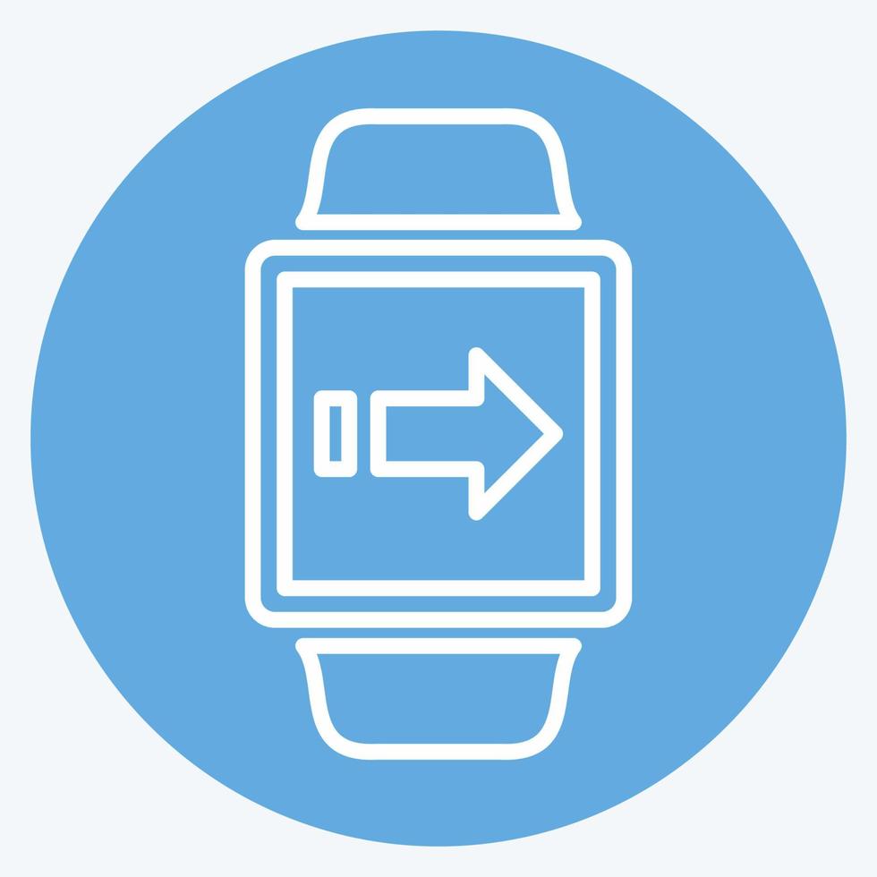 Data Transfer Icon in trendy blue eyes style isolated on soft blue background vector
