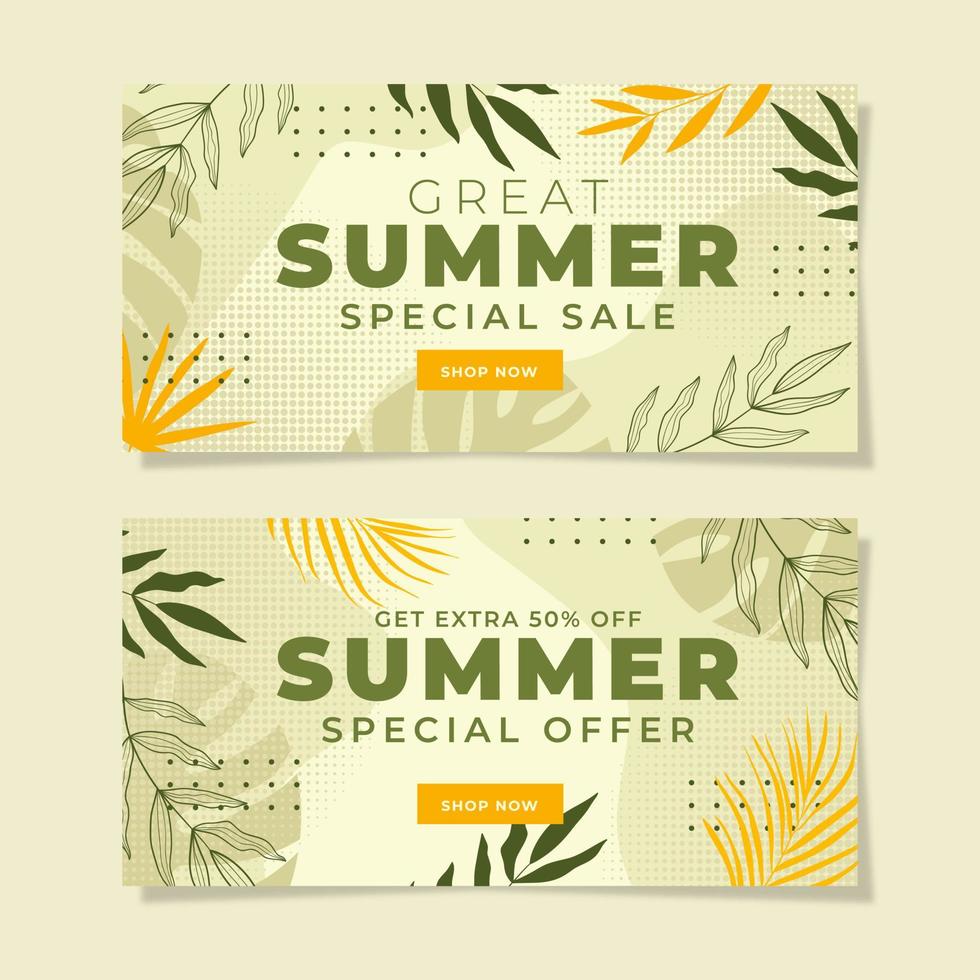 Great summer special sale banner template vector