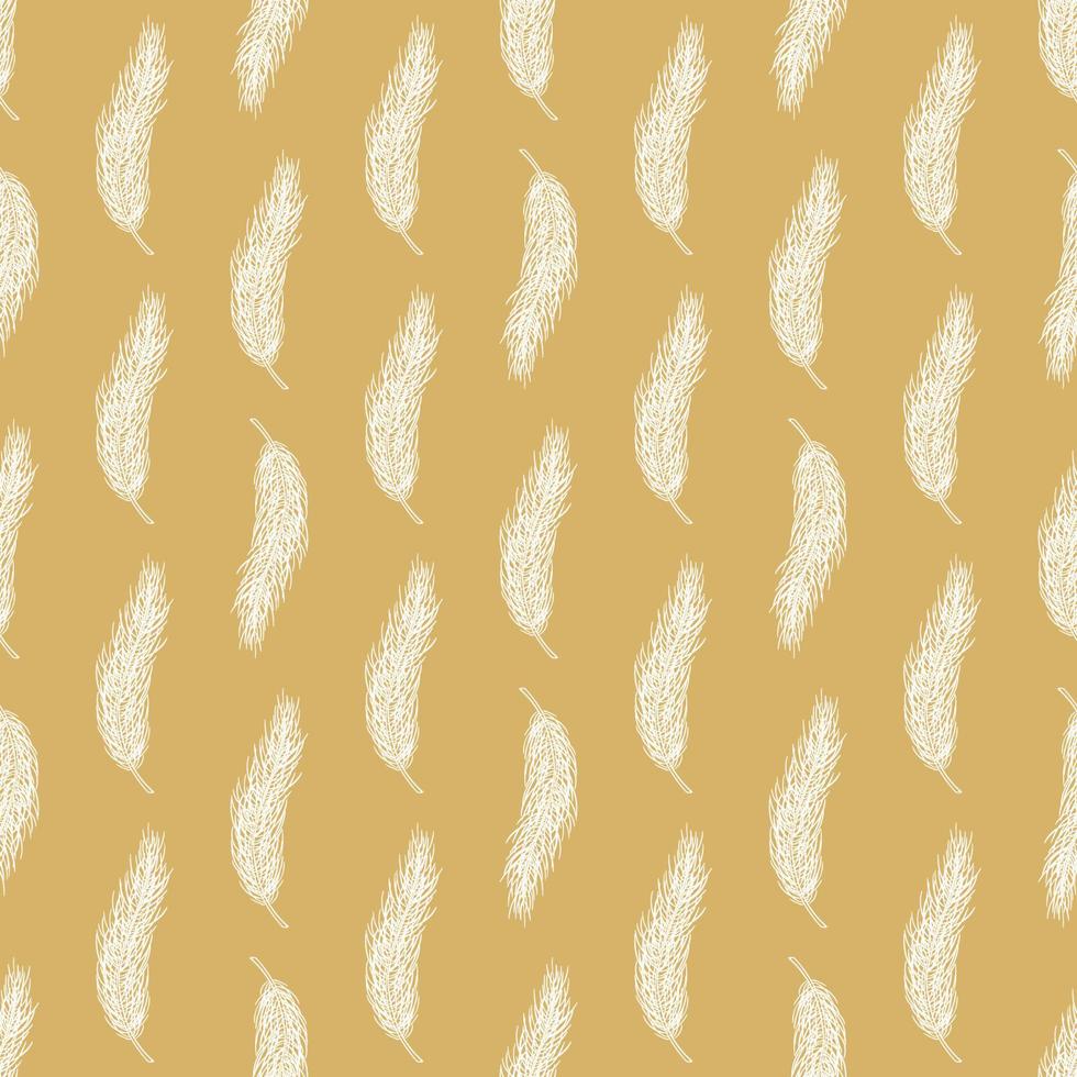 Seamless pattern of Pine tree branch, Christmas new year background, hand drawn botanical print. Vector seasonal wallpaper, winter textile fabric