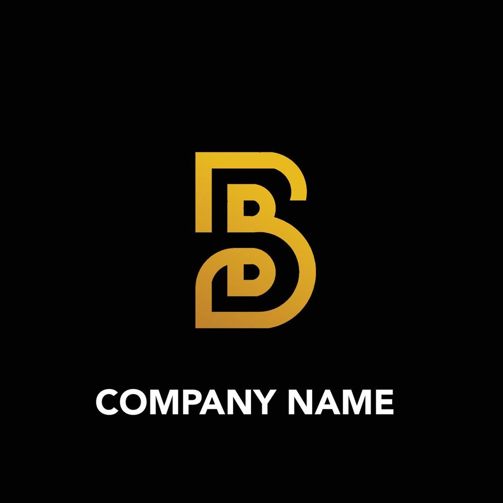 Letter B luxury minimal vector logo .  eps 10