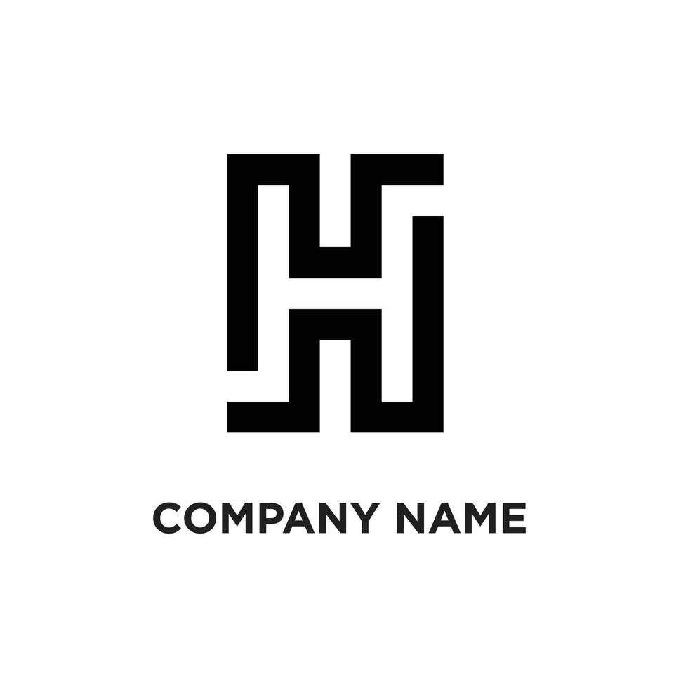 Letter H minimal vector logo