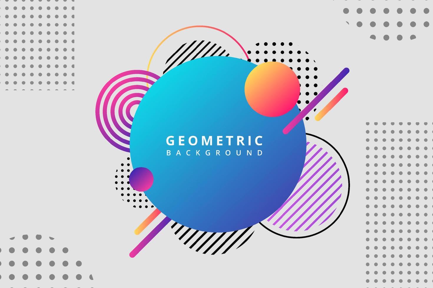 fondo creativo de banner de círculo geométrico. ilustración vectorial vector