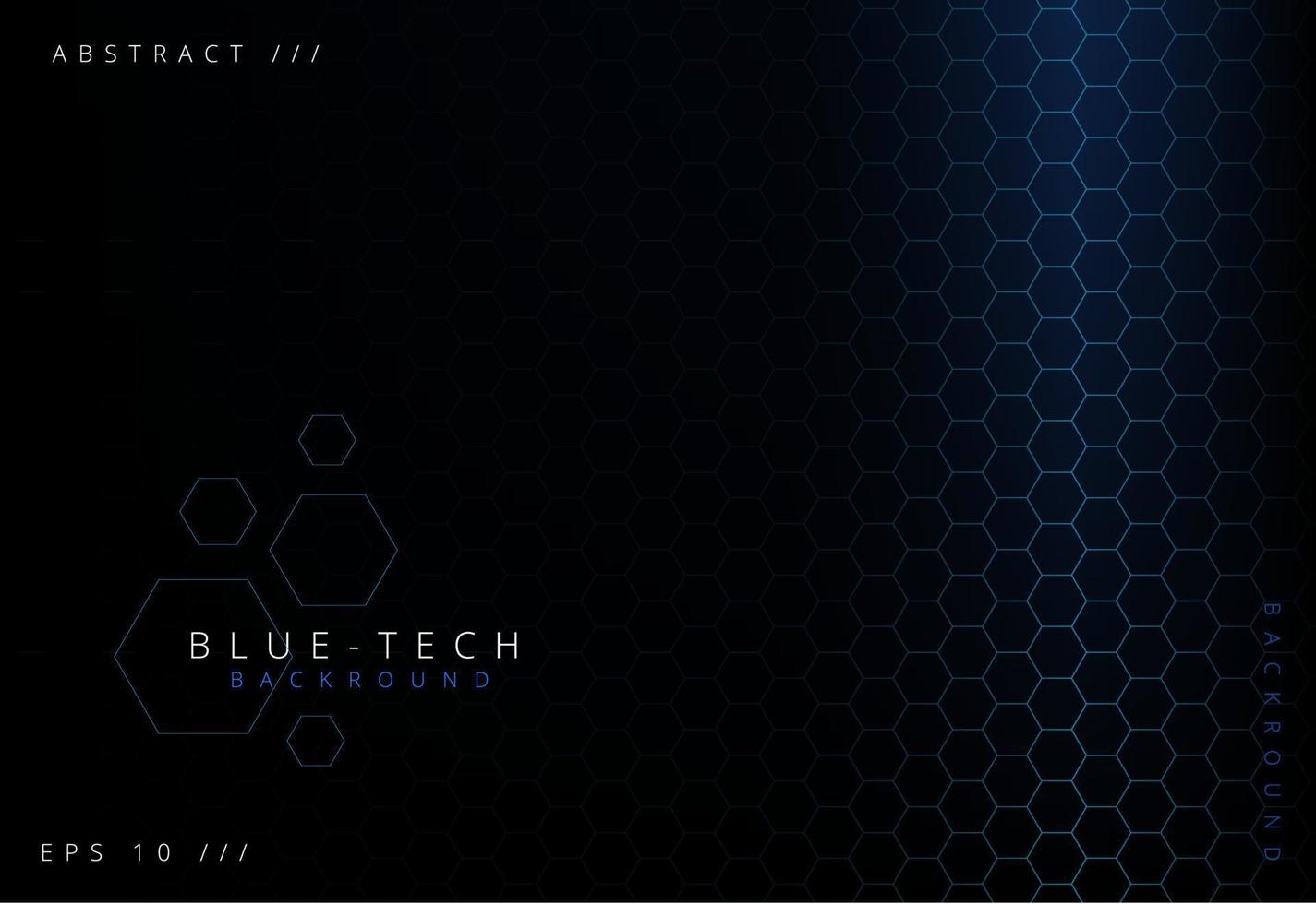 Abstract futuristic - Molecules technology with polygonal shapes on dark blue background vector