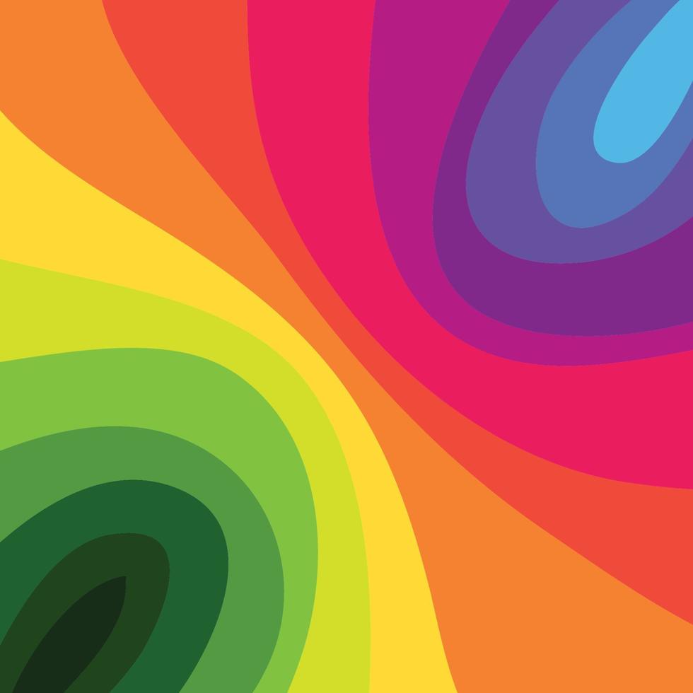 vector de fondo abstracto con forma de onda y onda de color de espectro de arco iris de color plano completo para imprimir