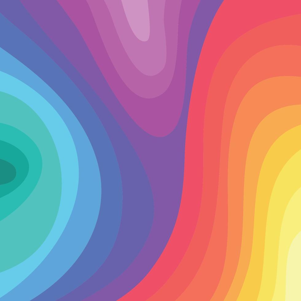 abstract spectrum flat light color wave shape  for print vector