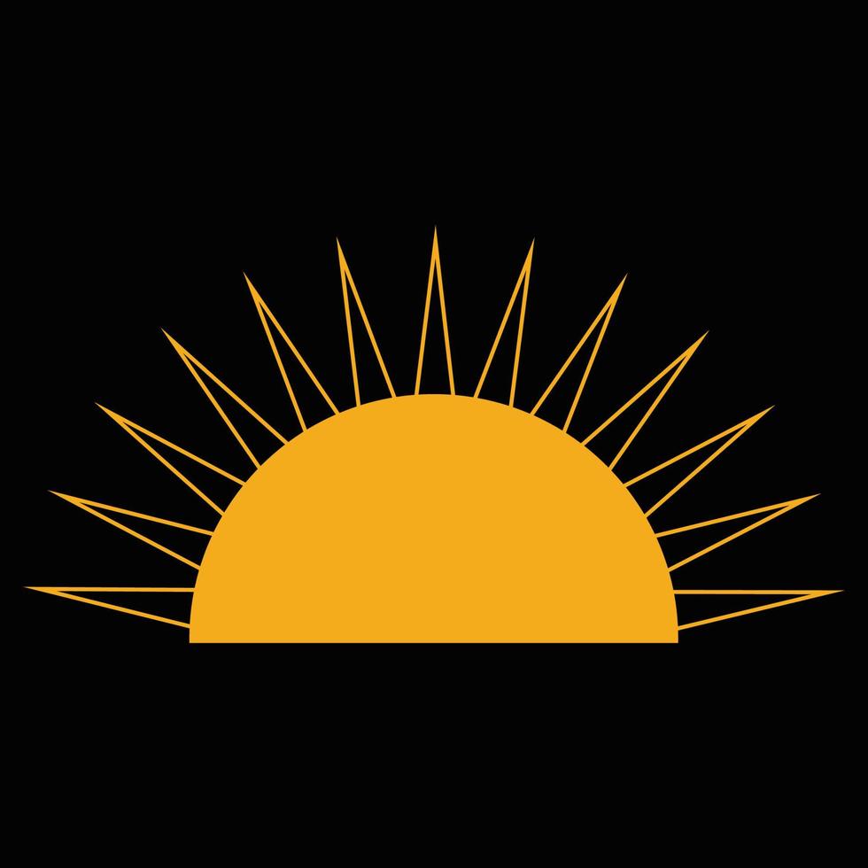 ilustración vectorial de sol vector