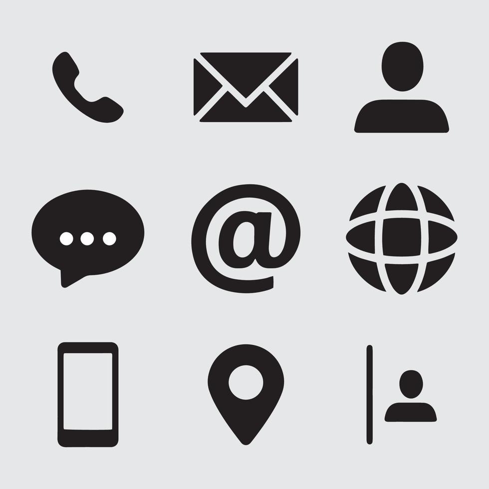 Contact Icon Collection vector