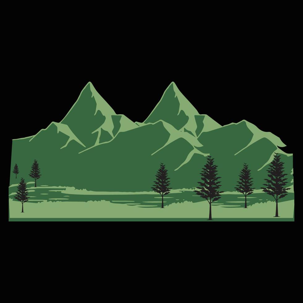 ilustración vectorial de montaña vector