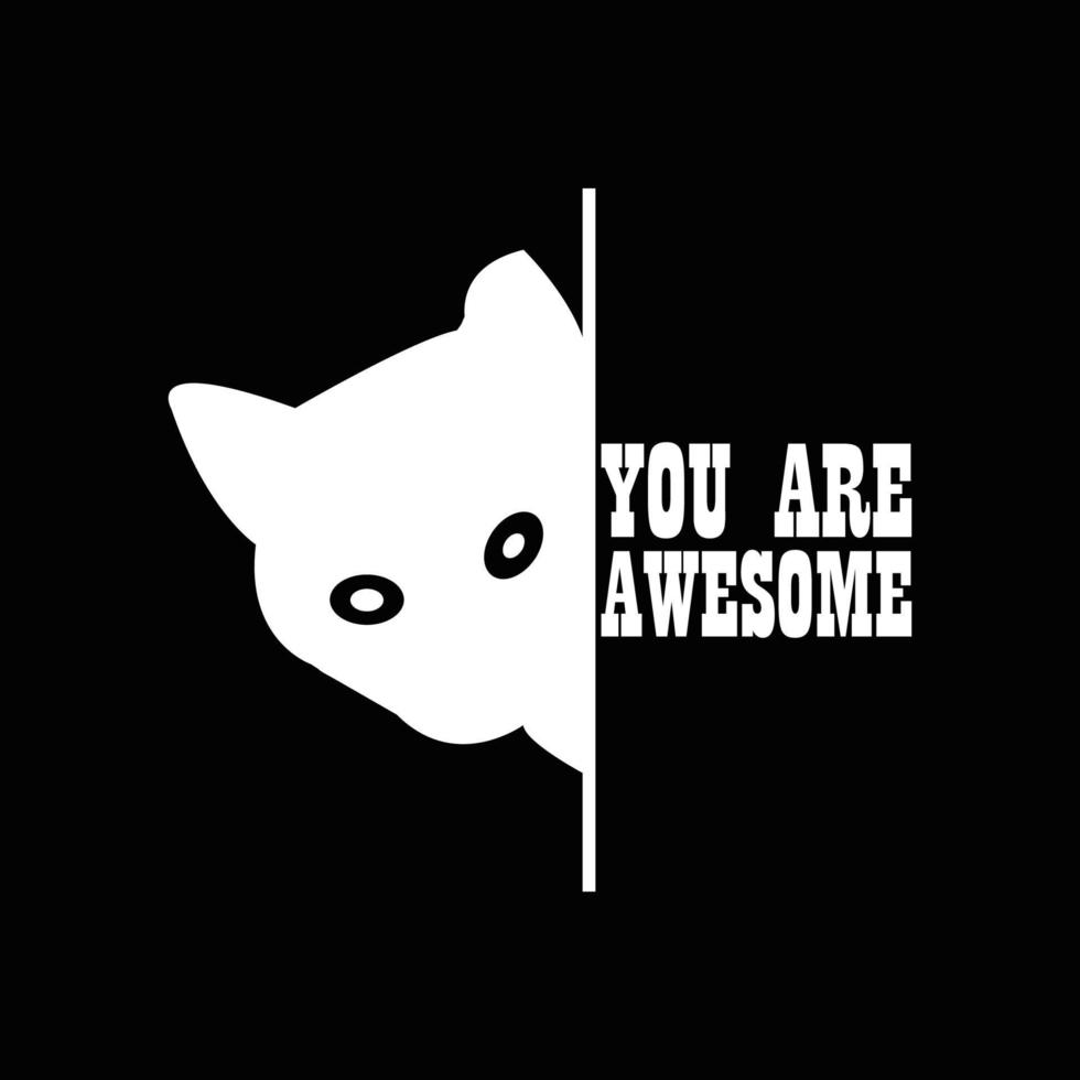 Cat T Shirt Design vector