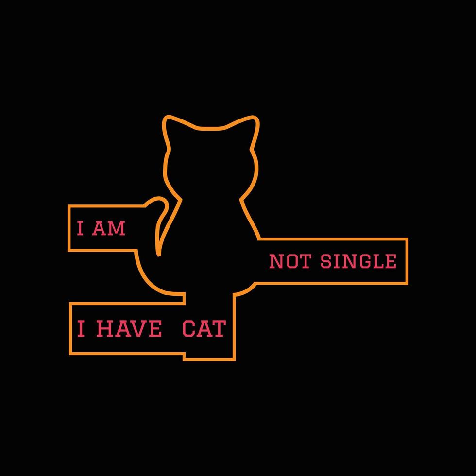 Cat T Shirt Design vector