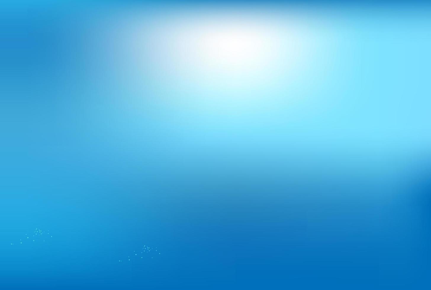 Blue gradient background with Sparkling light shine illustration and Bokeh lights. Vector Illustration.