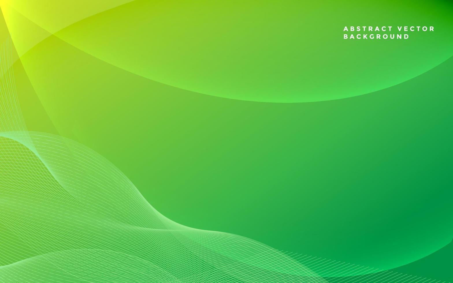 Green Abstract Vector Background. Wave Background. Vector Illustration