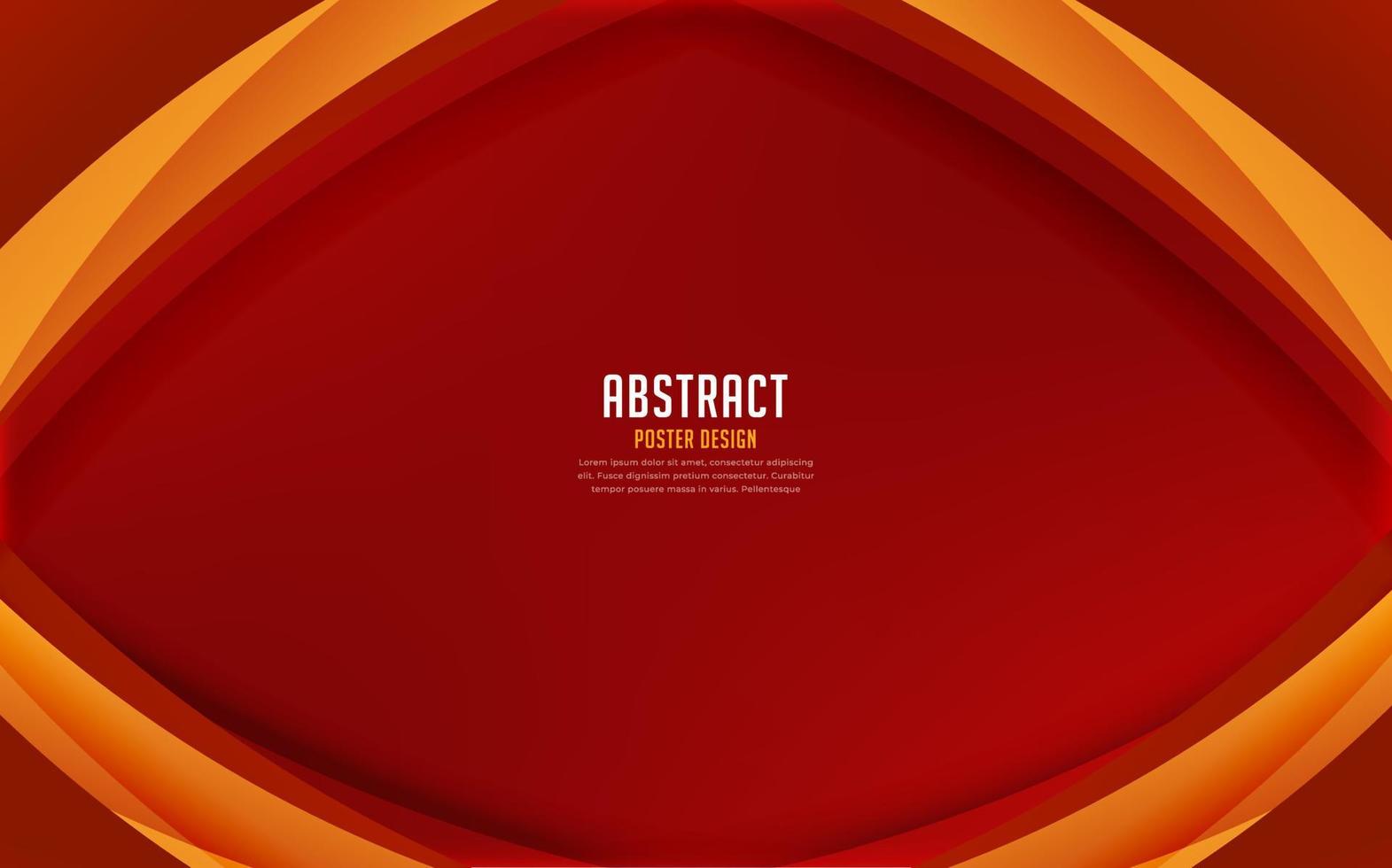 Red Abstract Background. Wave Background. Line Background. Vector Illustration