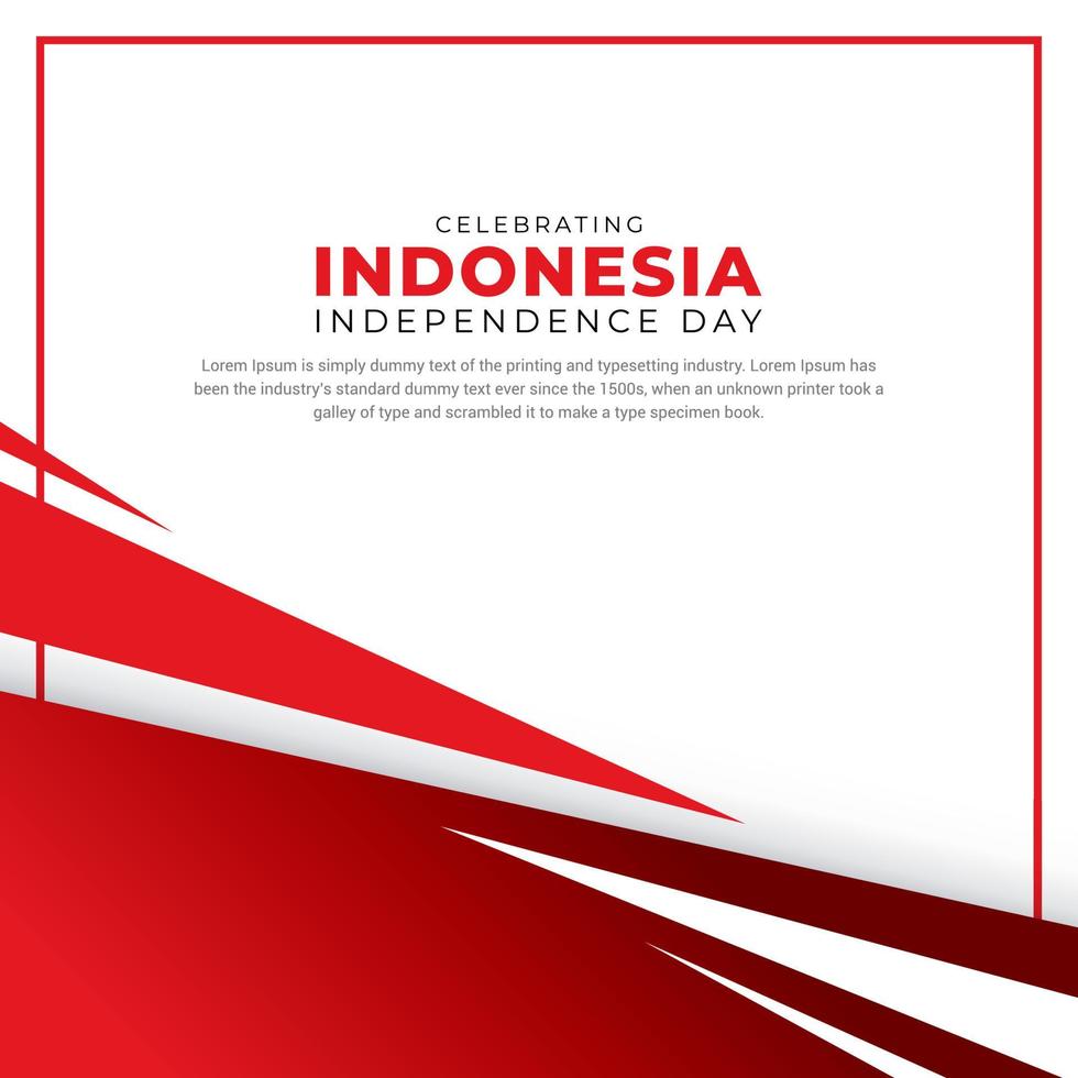 Celebration 75th Indonesia Independence day design with shape. Independence day background vector