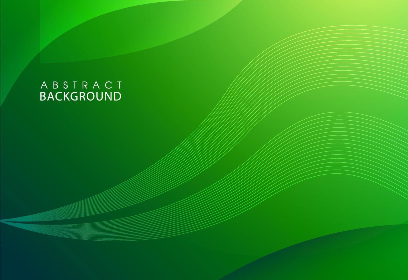 Green Abstract Background, Green Wave Background, Abstract wallpaper - Vector