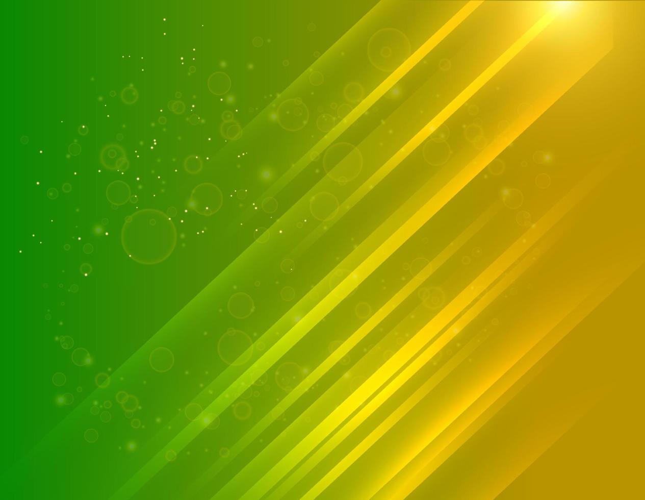 fondo de líneas diagonales geométricas abstractas verdes y amarillas con luz brillante vector