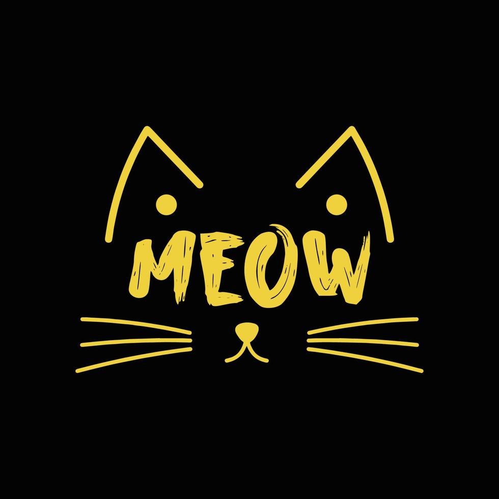 Cat T Shirt Design vector