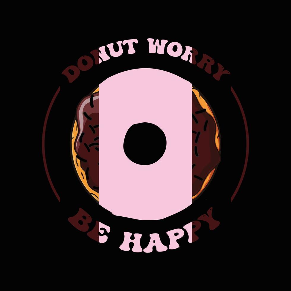 diseño de camiseta de donut vector