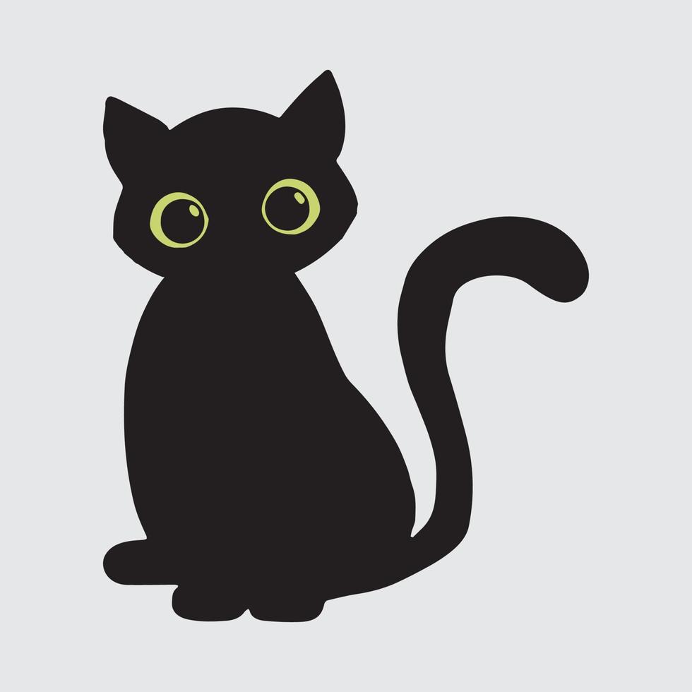 gato, vector, ilustración vector