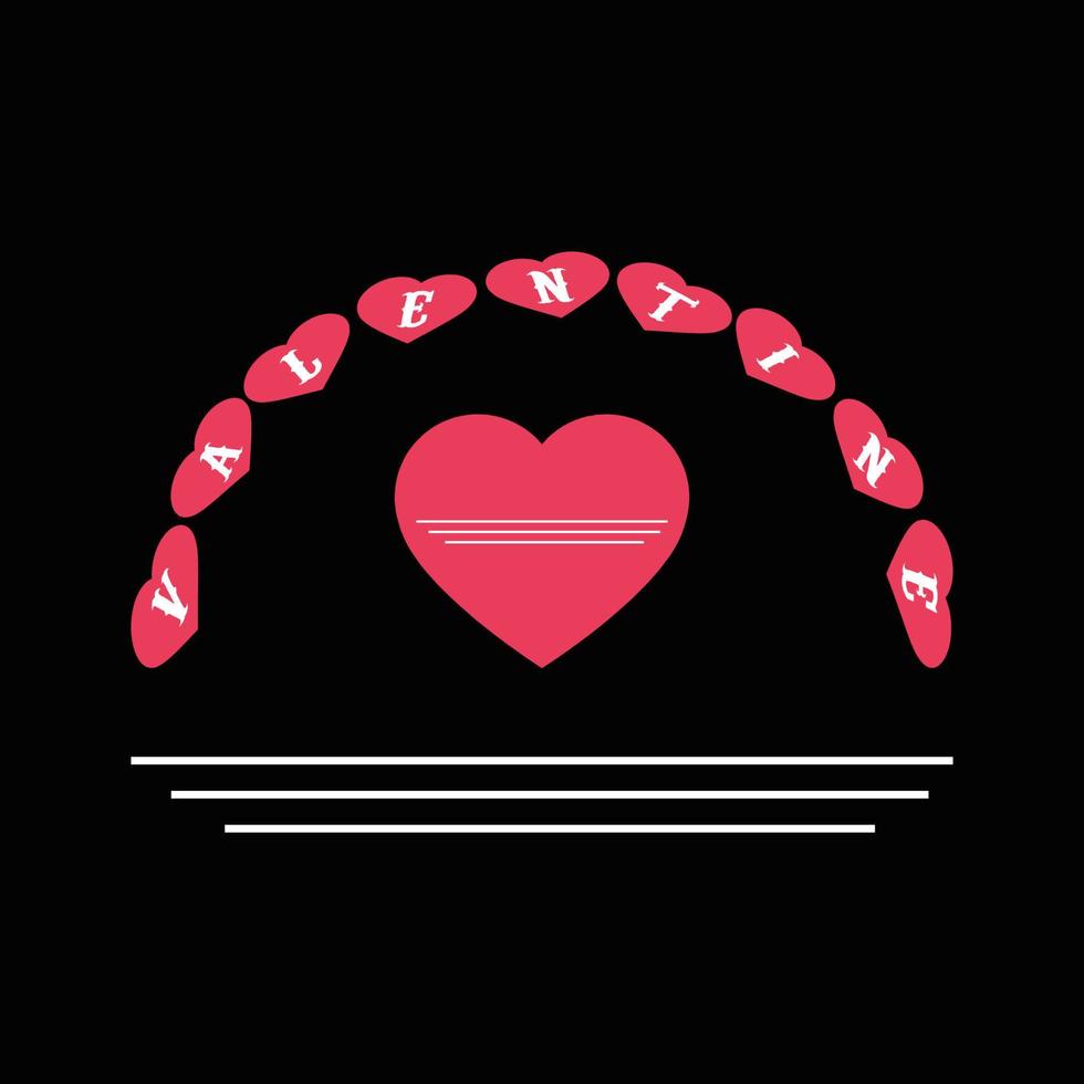 Valentine T Shirt Design vector
