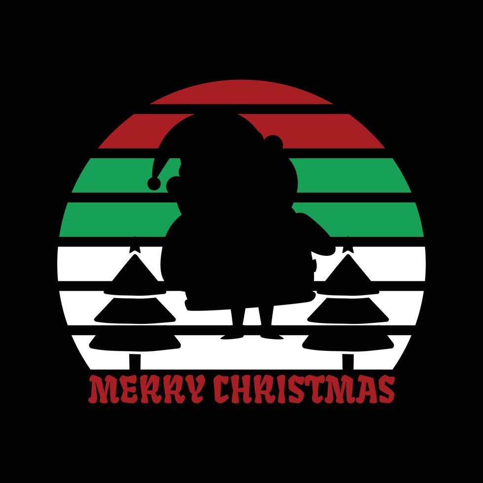 diseño de camiseta del día de navidad vector