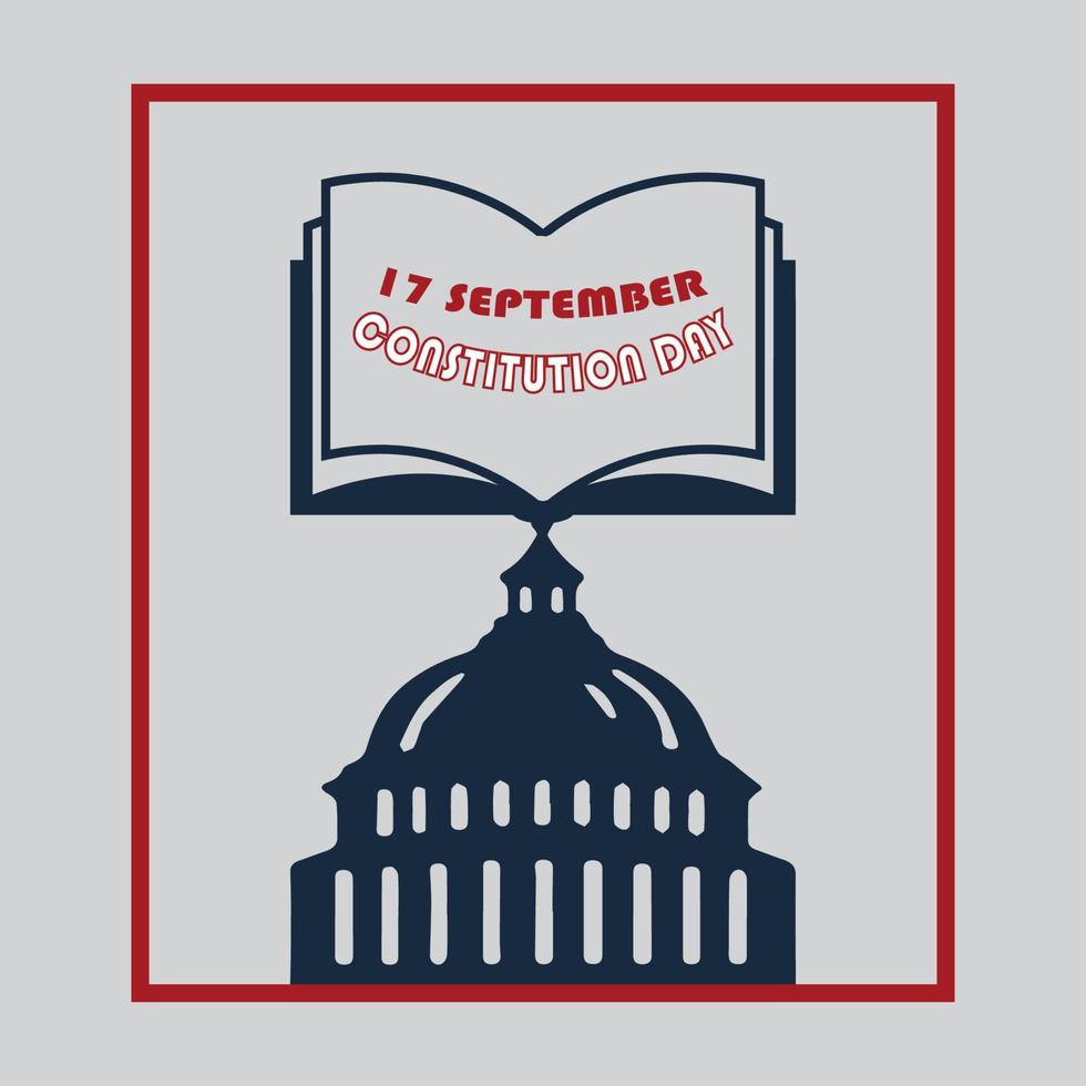 American Constitution Day Vector Illustration