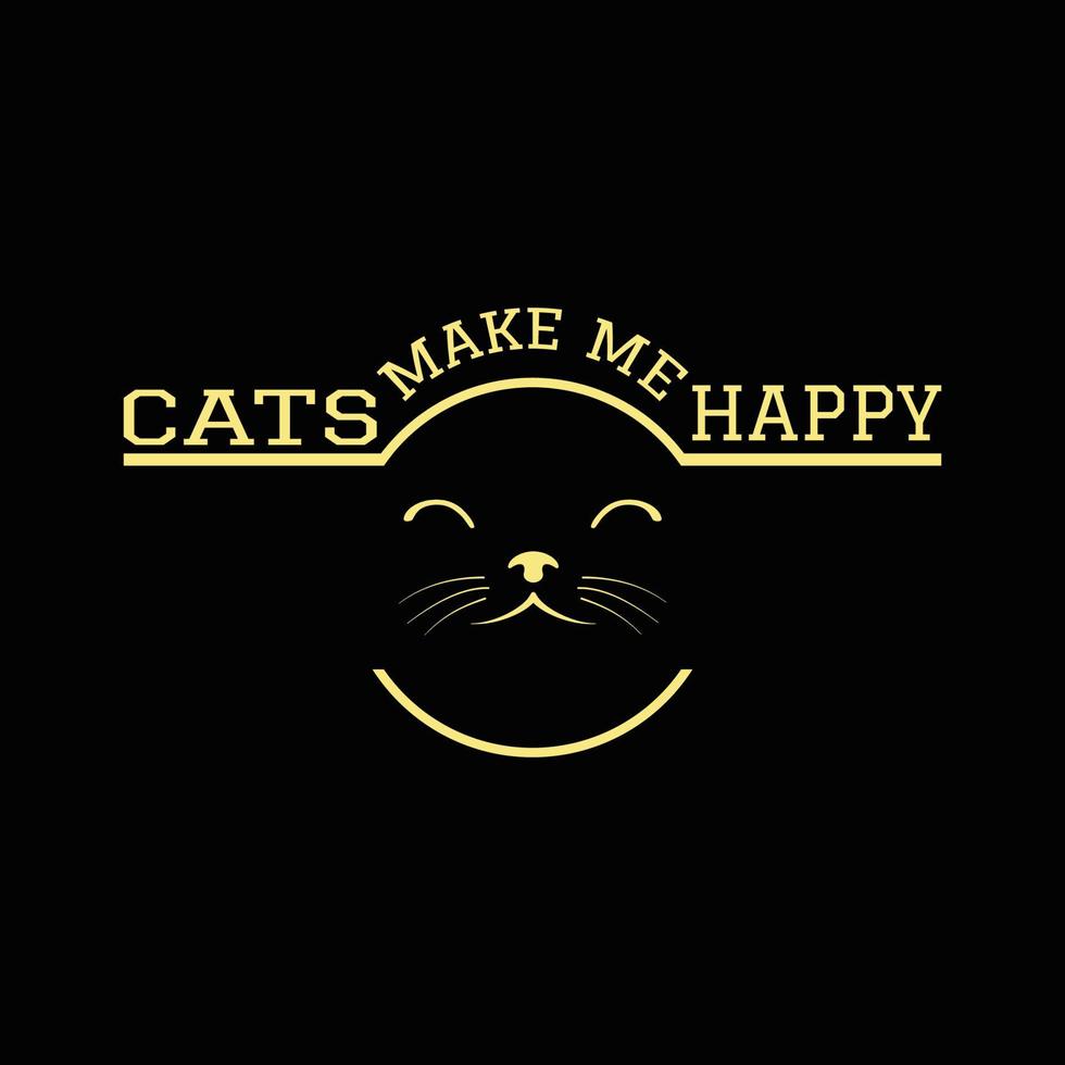 Cat T Shirt Design vector