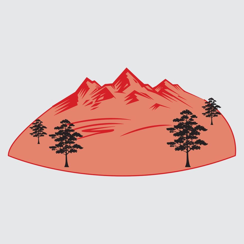 ilustración vectorial de montaña vector