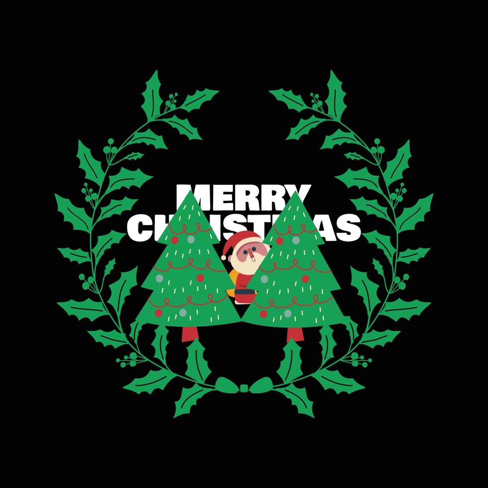 diseño de camiseta del día de navidad vector