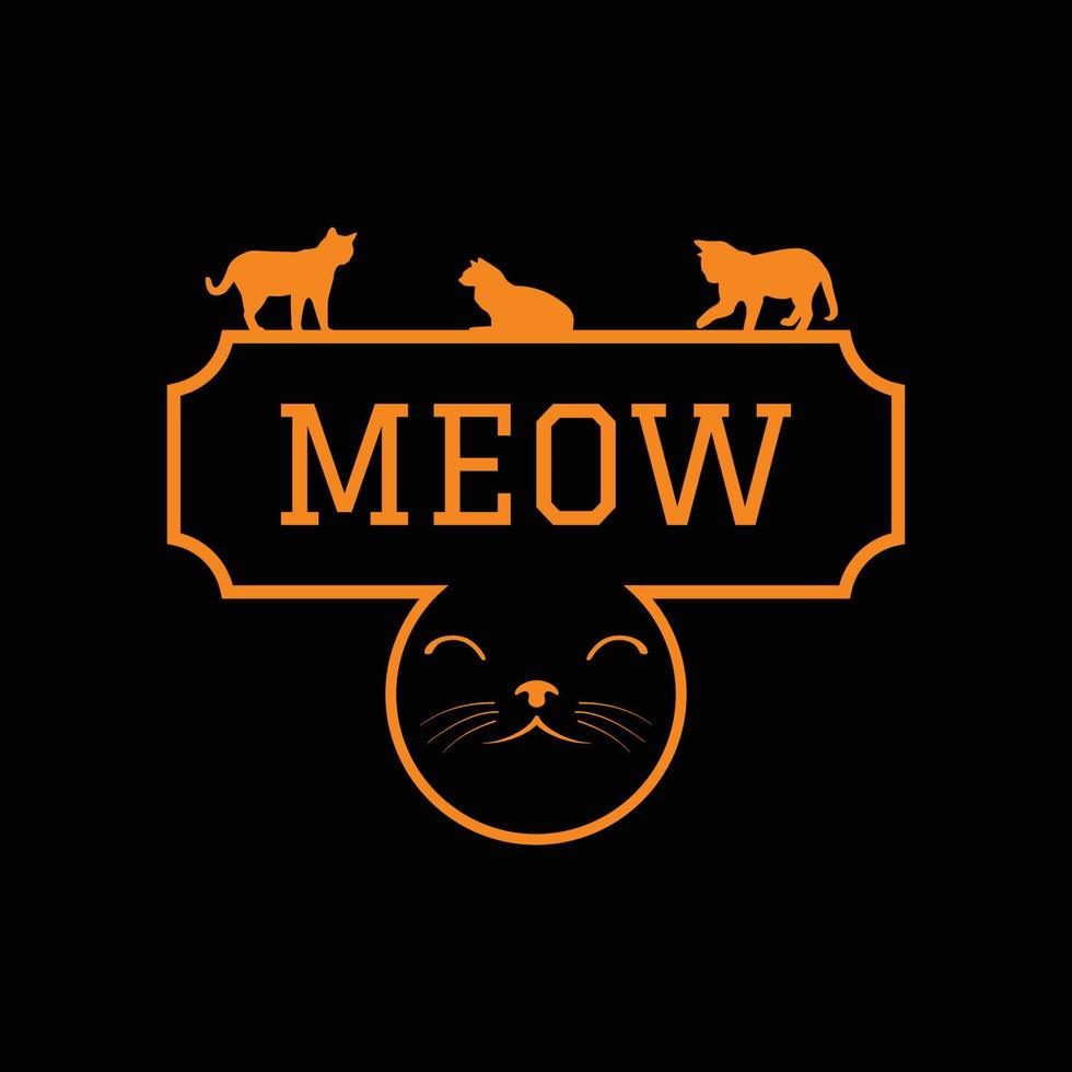 Cat T Shirt Design vector