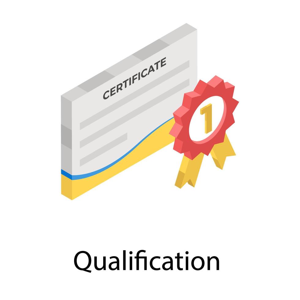Trendy Qualification Concepts vector