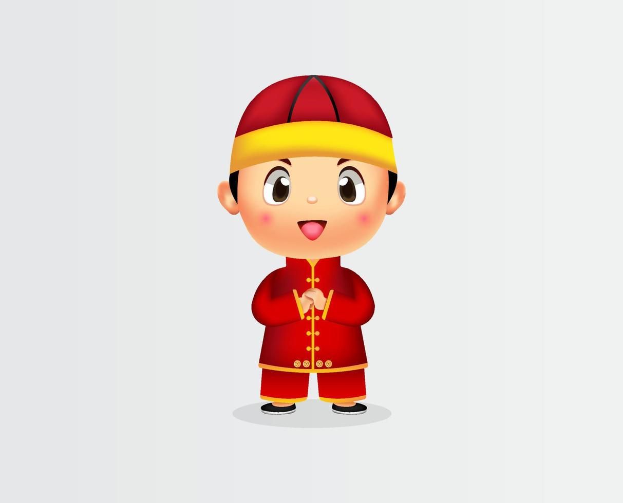 Happy Chinese Boy. Chinese New Year vector