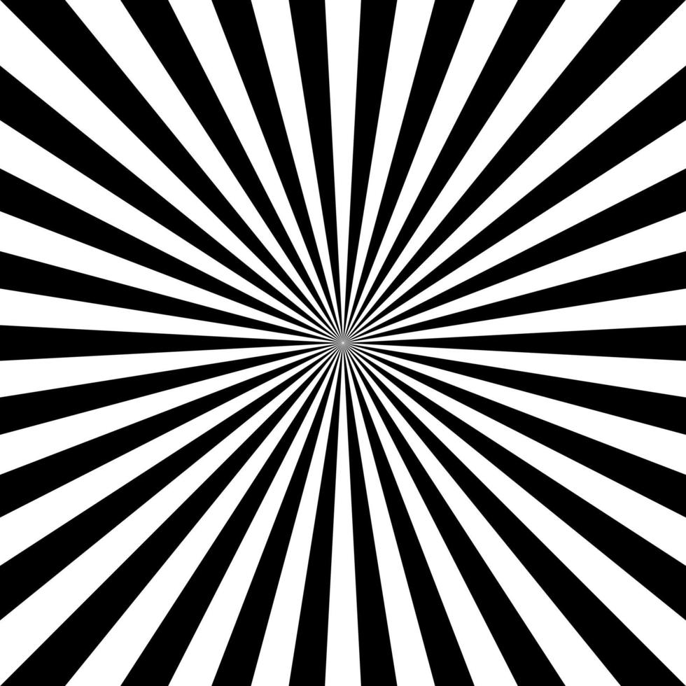 Black and white sunburst pattern vector