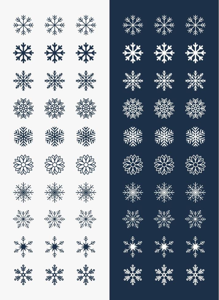 Set of snowflakes christmas vector