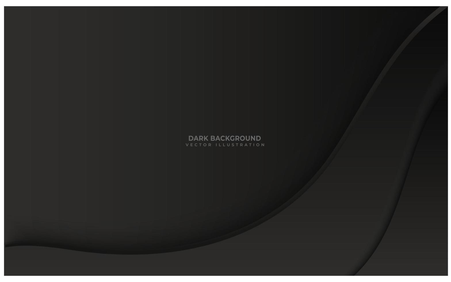 New Dark abstract background with wavy shapes vector
