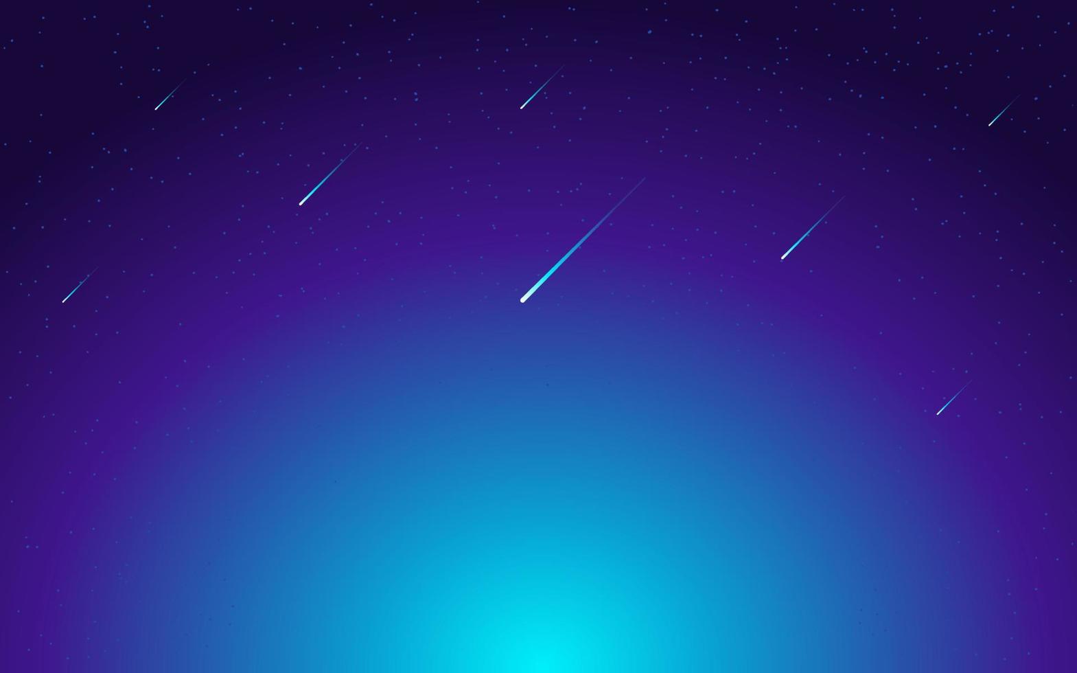 estrellas fugaces con tonos azules vector