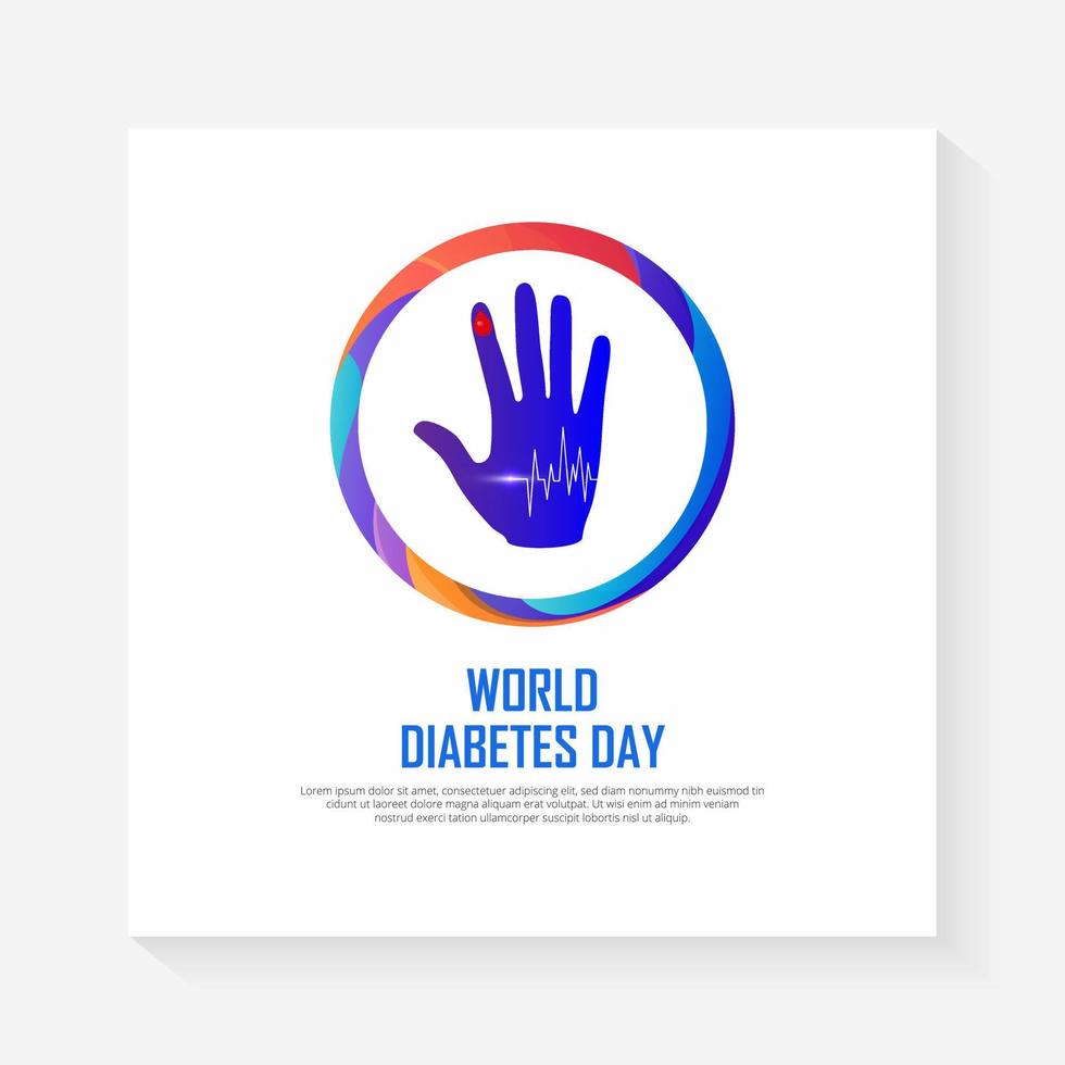 fondo del día mundial de la diabetes con estilo plano vector