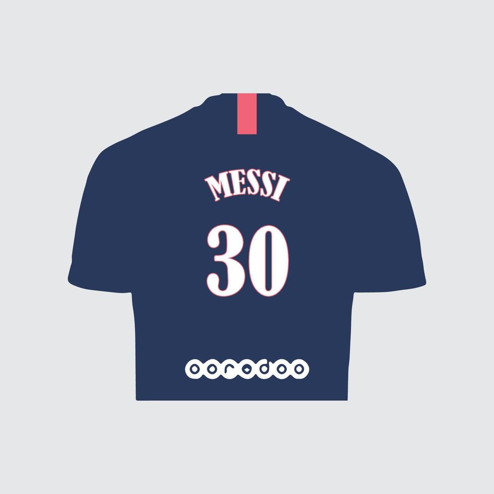 Ilustración de vector de camiseta messi