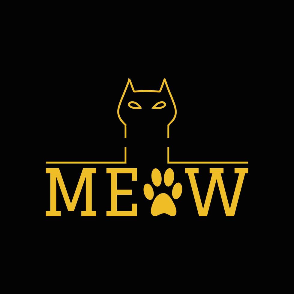 diseño de camiseta de gato vector