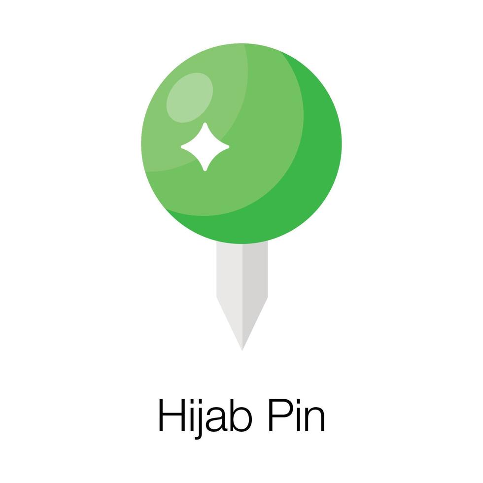 conceptos de pines hijab vector