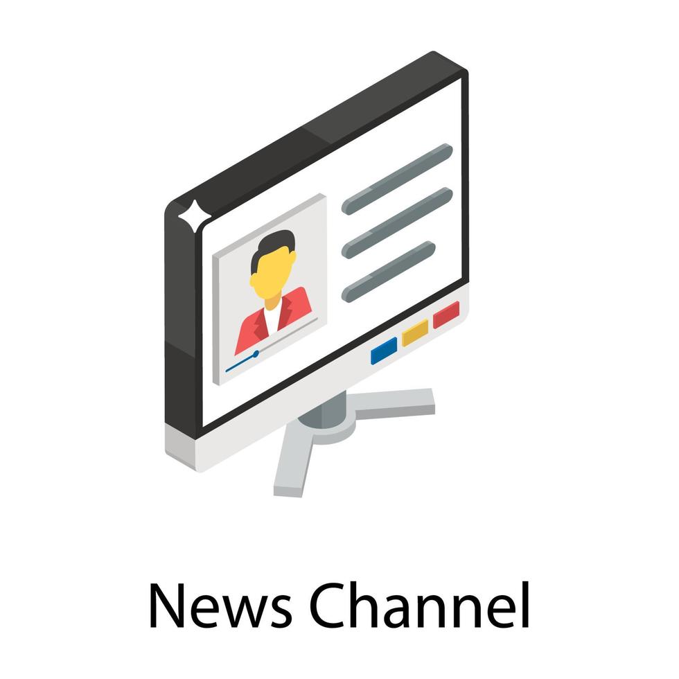conceptos de canales de noticias vector