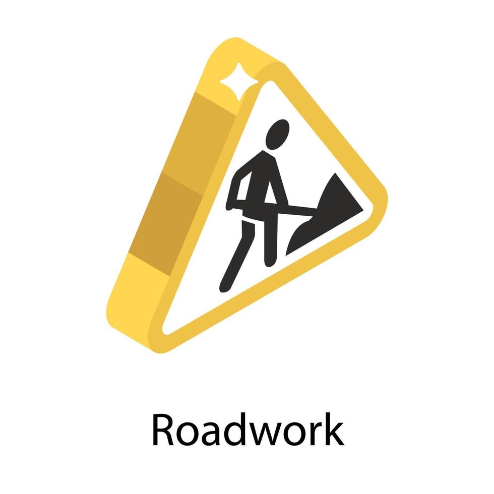 Trendy Roadwork Concepts vector