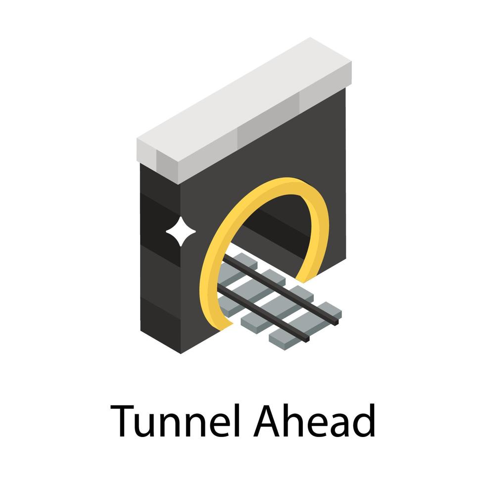 conceptos de túnel por delante vector