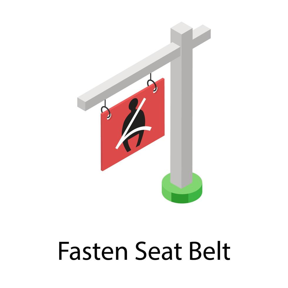 Fasten Seat Belt vector