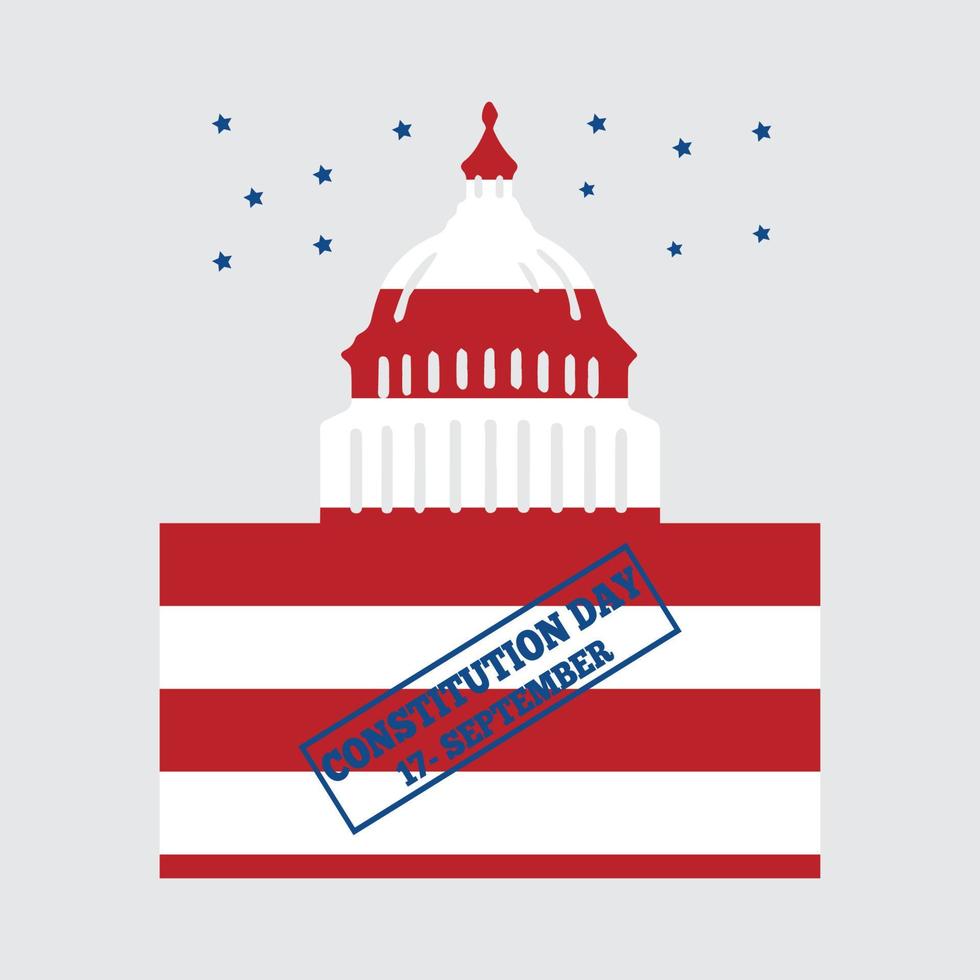 American Constitution Day Vector Illustration