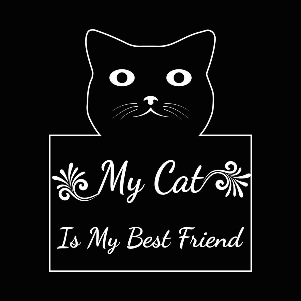 Cat T Shirt Design vector