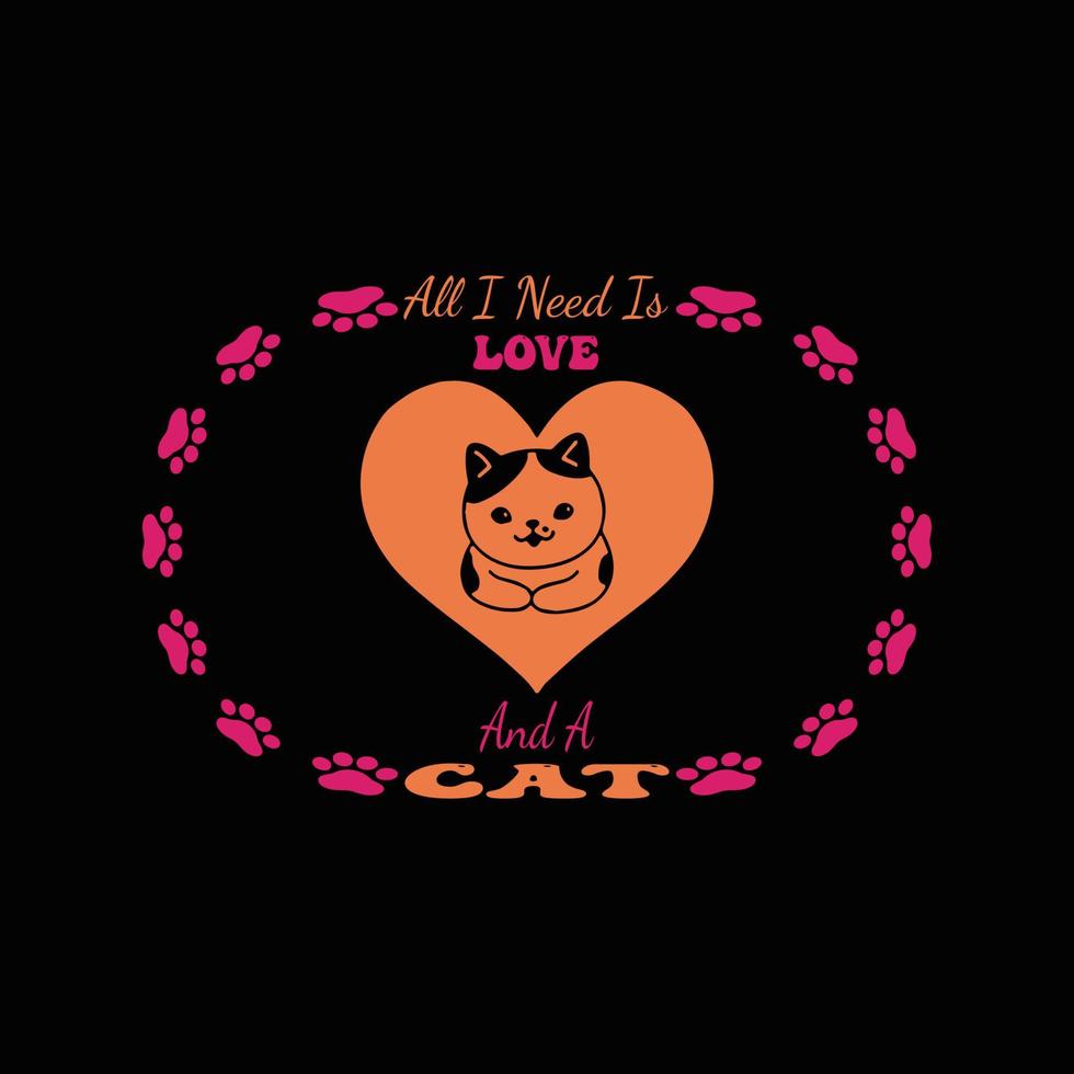 Cat T Shirt Design vector