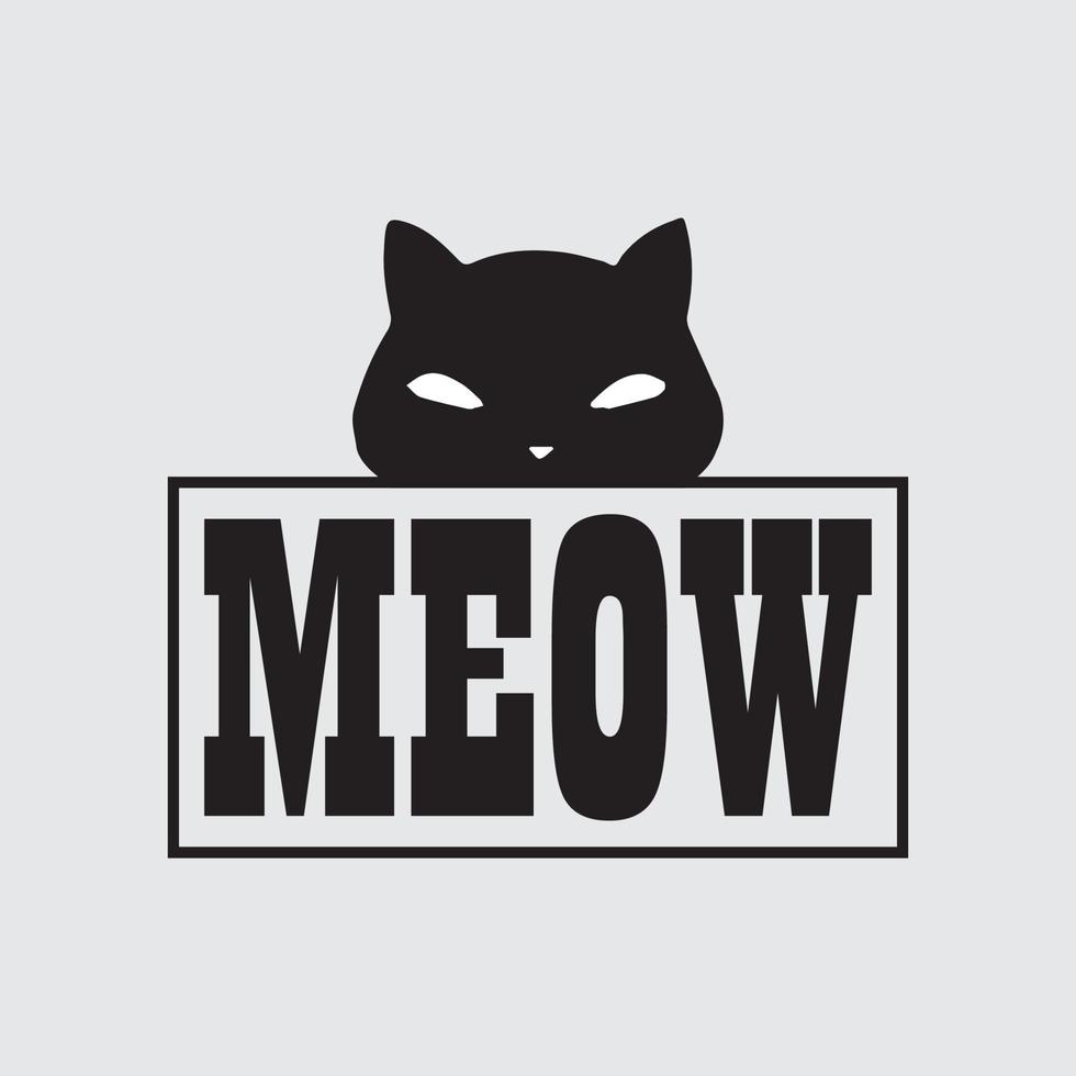 diseño de camiseta de gato vector